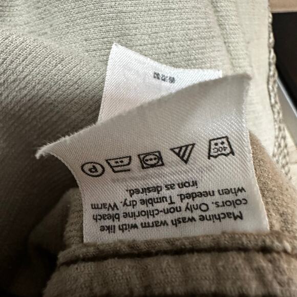 Eddie Bauer Mens Button Down Shirt 100% Cotton Tall Large Green Cream Check B&T - Picture 6 of 8